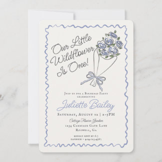 Blauer Blume Marktwirtschaft FBoritage Einladung