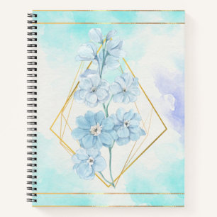 Blauer Blume Notizbuch