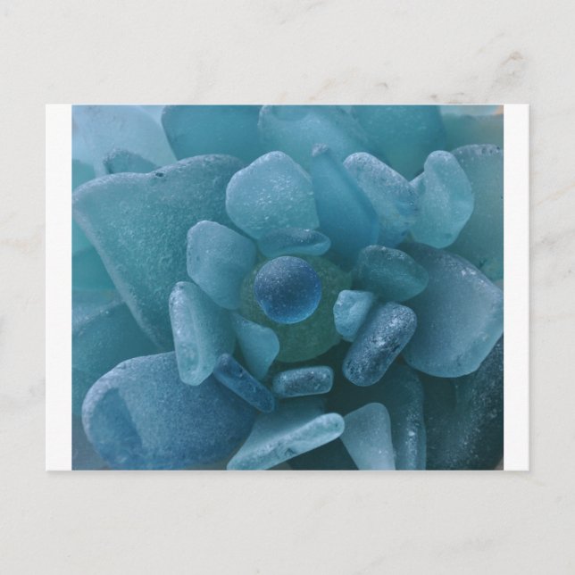 Blauer Blume Postkarte (Vorderseite)