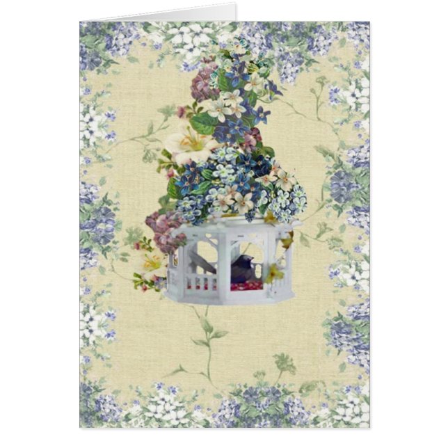 Blauer BlumeBirdhouse (Vorne)