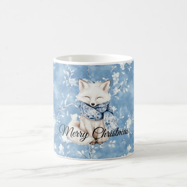 Blauer Blumen Fuchs Kaffeetasse (Mittel)