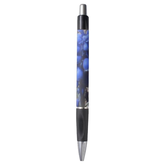 Blauer Blumen-Griff-Stift Kugelschreiber (Vorderseite Vertikal)