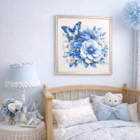 Blauer Blumen-Schmetterling-Cottage