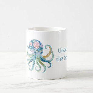 Blauer Blumen-Tintenfisch Kaffeetasse