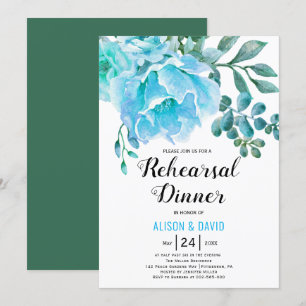 Blauer Blumenkohl Hochzeitsessen Probe Einladung