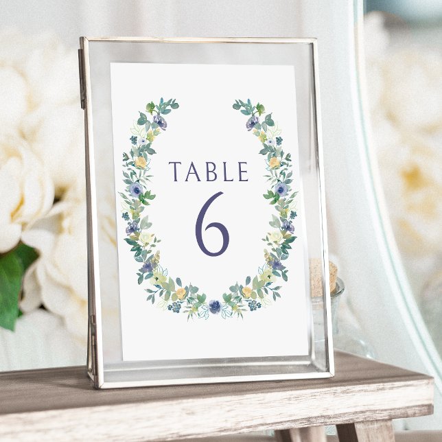 Blauer Blumenkranz Böhmische Rustikale Hochzeit Einladung (Von Creator hochgeladen)