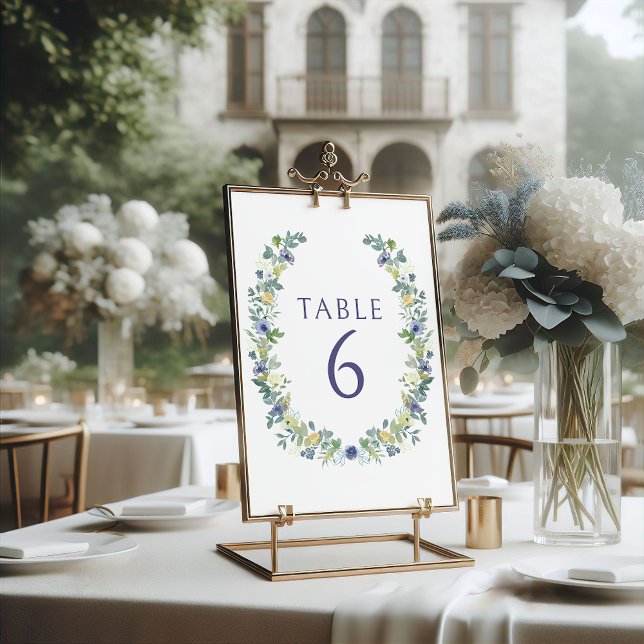 Blauer Blumenkranz Böhmische Rustikale Hochzeit Einladung (Von Creator hochgeladen)