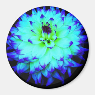Blauer Blumenmagnet Magnet