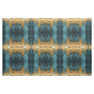 Blauer Blumenstoff Nahtloses Muster Boho Modern Stoff