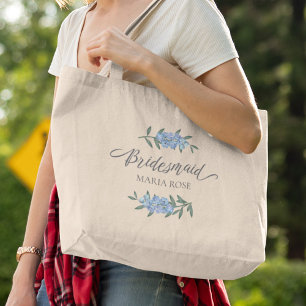 Blauer Blütenblumenkrebs Jumbo Stoffbeutel