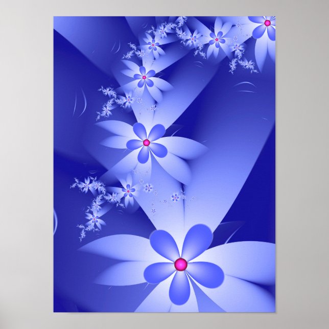 Blauer Blütenstand Poster (Vorne)