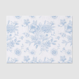 Blauer Blütentoil Seidenpapier