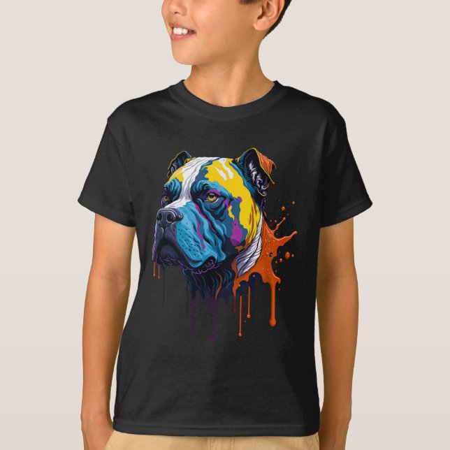 Blauer Blutzoll Retrodesign T-Shirt (Vorderseite)
