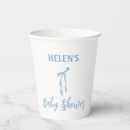 Blauer Bogen, einfache Jungs, Baby-Dusche Pappbecher