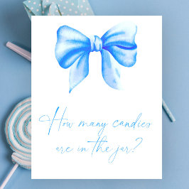 Blauer Bogen - erraten Sie, wie viele Bonbons in G Poster