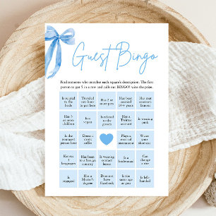 Blauer Bogen Finde den Gast Bingo Junggesellinnena Einladung
