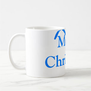 Blauer Bogen frohe Weihnachtsgeschenke einfache mo Kaffeetasse