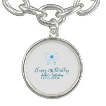 Blauer Bogen glücklich 21. Geburtstagsdatum mädche