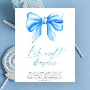 Blauer Bogen - Windeln-Spiel in der späten Nacht Poster