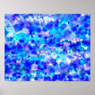 Blauer Bokeh 92015 Poster