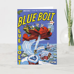Blauer Bolzen #7 Feiertagskarte