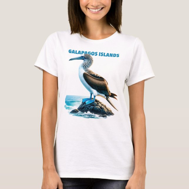 Blauer Booby Galápagos-Inseln T-Shirt (Vorderseite)