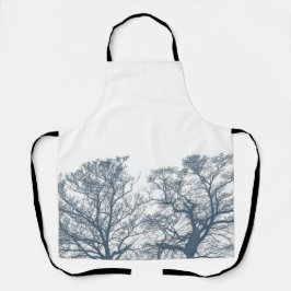 Blauer Bottom Trees Tropical Boho Schürze