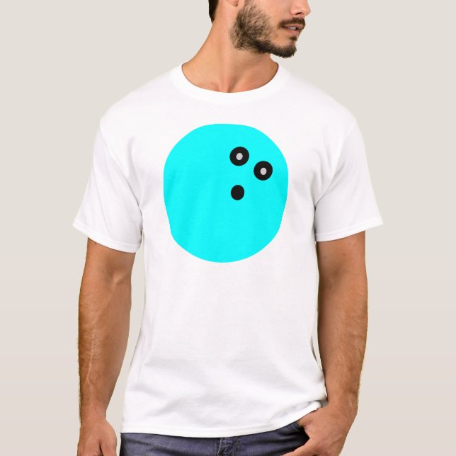 Blauer Bowling T-Shirt (Vorderseite)