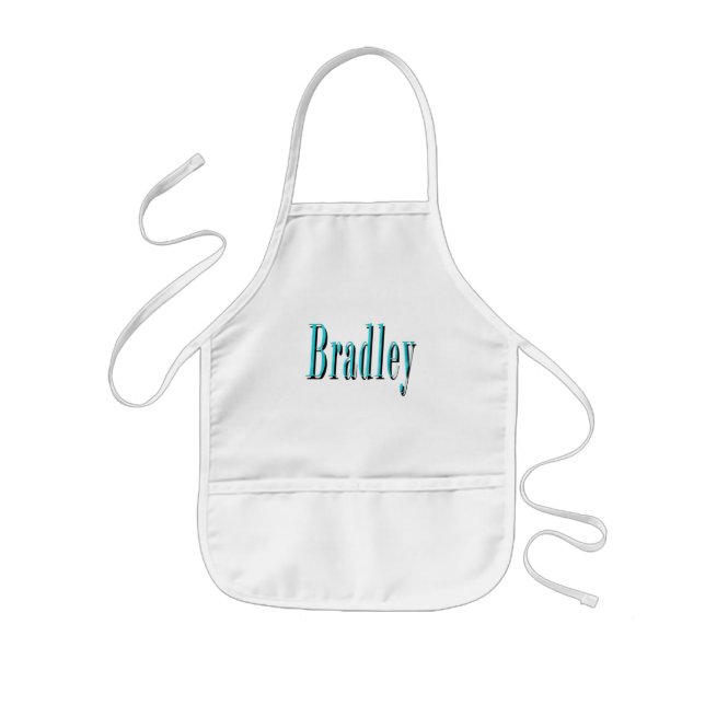 Blauer Bradley-Name, Kinderschürze (Vorne)