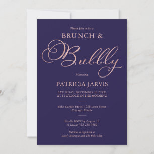 Blauer Brunch und Bubbly für die blaue Rose Einladung