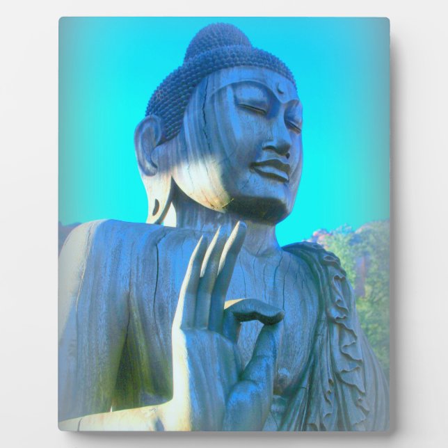 Blauer Buddha Fotoplatte (Vorderseite)