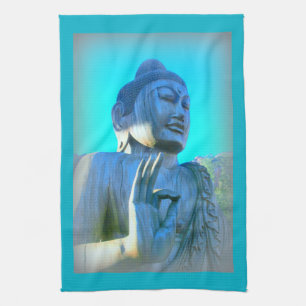 Blauer Buddha Geschirrtuch