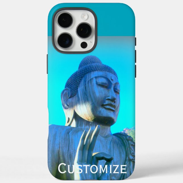 Blauer Buddha iPhone 16 Pro Max Hülle (Rückseite)