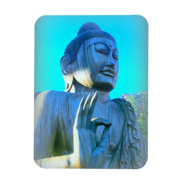 Blauer Buddha Magnet (Vertikal)