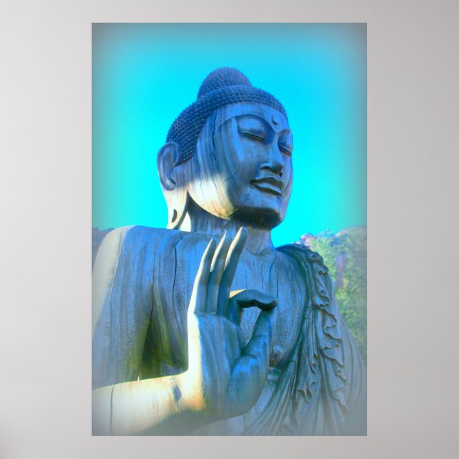 Blauer Buddha Poster (Vorne)