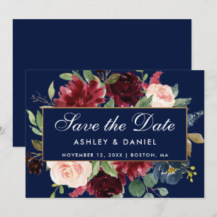 Blauer Burgund Bläsergoldblut Save the Date