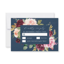 Blauer Burgund Gold Blush Pink Blues Hochzeit
