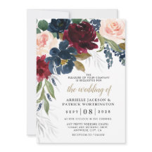Blauer Burgundy Blush Pink Silver Gold Wedding