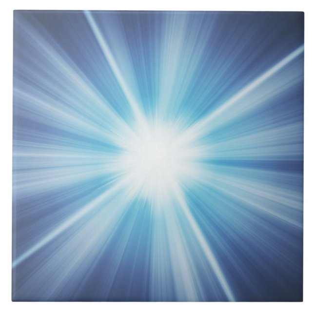 Blauer Burst Fliese (Vorderseite)
