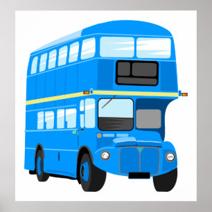 Blauer Bus Poster