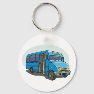 Blauer Bus-Schlüsselanhänger Schlüsselanhänger