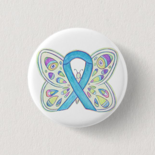 Blauer Butterfly Butterfly-Schaltflächen für die b Button (Vorderseite)