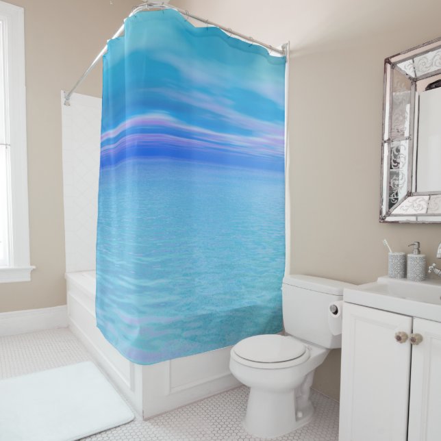 Blauer Calmsee Duschvorhang (Beispiel)