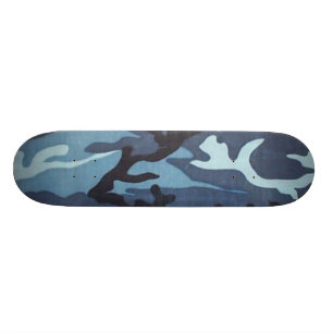 Blauer CamouflageSkateboard Skateboard