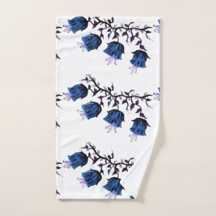 Blauer Canterbury Glocken auf Weinbergen Blume Han Handtuch