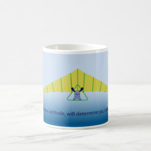 Blauer Cartoon-Hund Fliegen Drachenflieger-Tasse Kaffeetasse