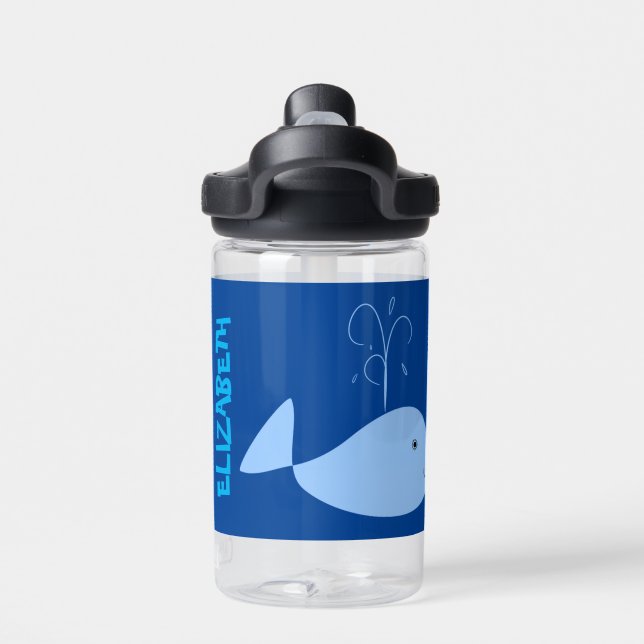 Blauer Cartoon Kinder Wasserflasche Trinkflasche (Rückseite)