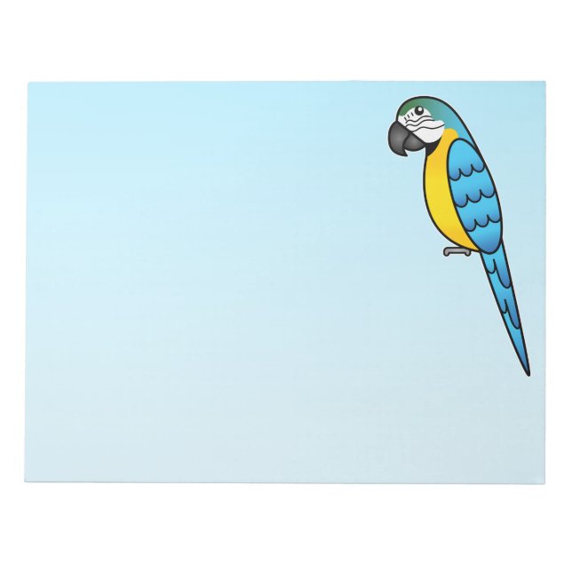 Blauer Cartoon Notizblock (Vorderseite)