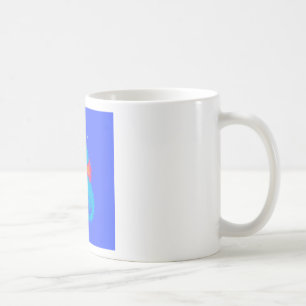 Blauer Cartoon-Seepferdchen Kaffeetasse