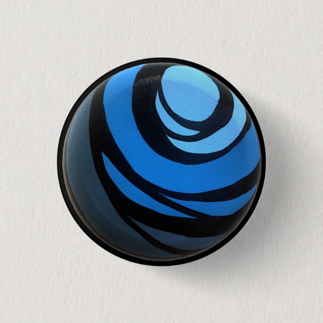 Blauer Chakra Knopf Button (Vorderseite)